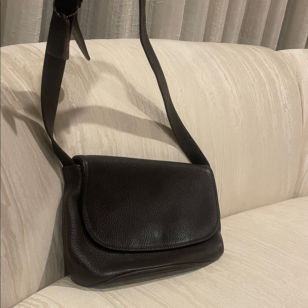 Coach Black Leather Crossbody Bag